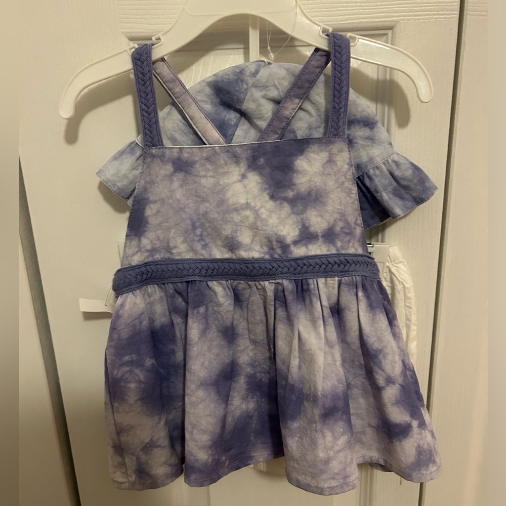 🩵3/25 Bundle Tommy Bahama Kids Dress, Bloomer, and Hat Set